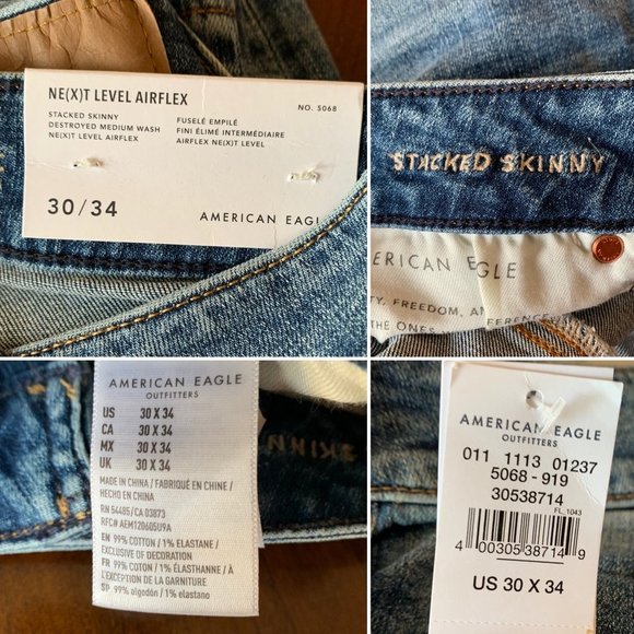 AE NE(X)T LEVEL AIRFLEX SKINNY STACKED JEA… - Picture 6 of 8